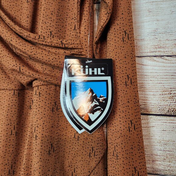 New With Tags Kuhl Anya Wrap Dress Soft Comfy Stretch Size Large Casual Brown - Picture 5 of 16